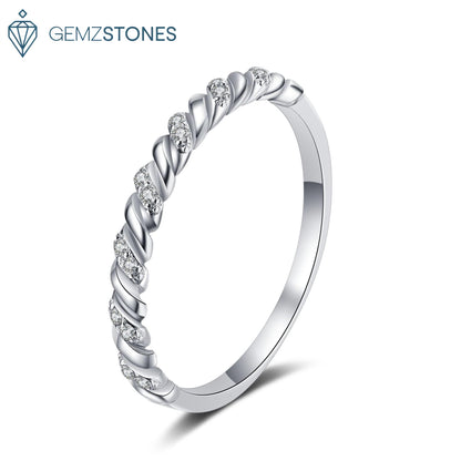 Adriana - 0.56 Carat Moissanite Sterling Silver Ring