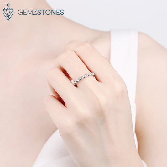 Adriana - 0.56 Carat Moissanite Sterling Silver Ring